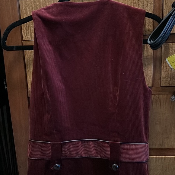 Veronica beard corduroy vest/dress red orial - Picture 5 of 5